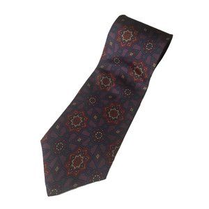 Stafford Executive 100% Silk Paisley Purple Blue Maroon Italian Necktie